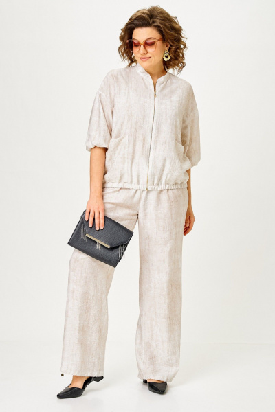 Брюки, жакет Vilena 1173 молочный - фото 6