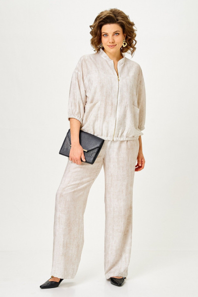 Брюки, жакет Vilena 1173 молочный - фото 1