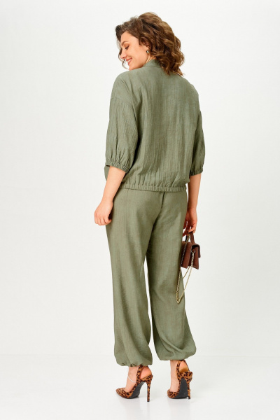 Брюки, жакет Vilena 1173 хаки - фото 7