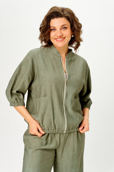 Брюки, жакет Vilena 1173 хаки - фото 2