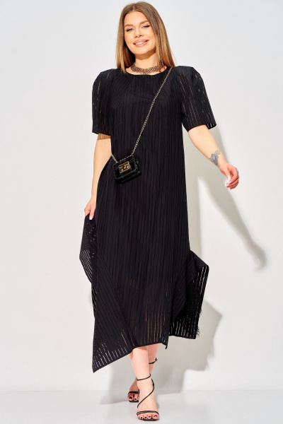 Платье Laikony L-154 черный - фото 2