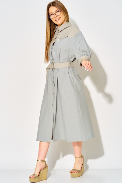 Платье Laikony L-434 серо-голубой - фото 6