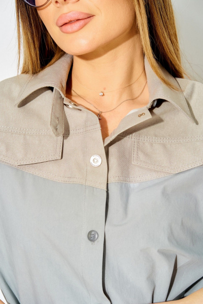 Платье Laikony L-434 серо-голубой - фото 9