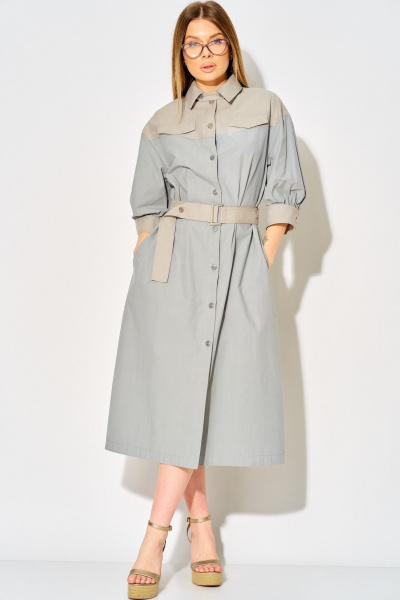 Платье Laikony L-434 серо-голубой - фото 1