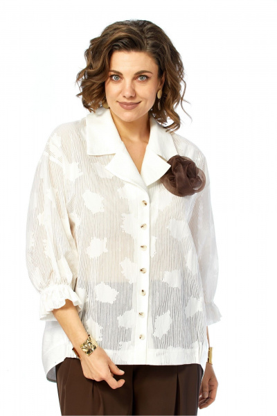 Блуза, брюки Ольга Стиль С-1018 шоколадный - фото 10