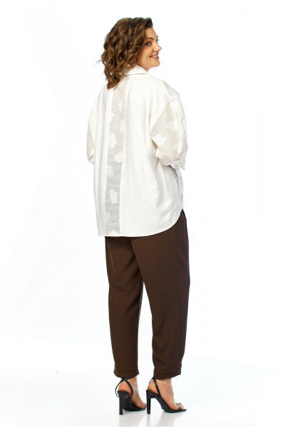 Блуза, брюки Ольга Стиль С-1018 шоколадный - фото 9