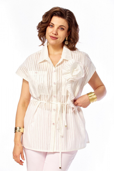 Блуза, брюки Ольга Стиль С-1029 розовый - фото 8