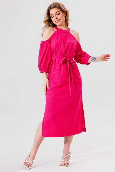 Платье Faufilure С1268 розовый - фото 3