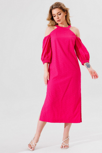 Платье Faufilure С1268 розовый - фото 6