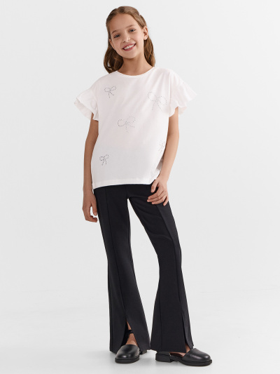 Футболка Mark Formelle 117950/25-41078П-0-3 белый_печать_1сл_аппликация_из_страз_полочка - фото 1