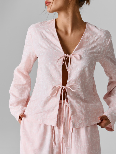 Блуза Mark Formelle 122856/25-40991П-9 цветы_на_жемчужно_розовом - фото 4