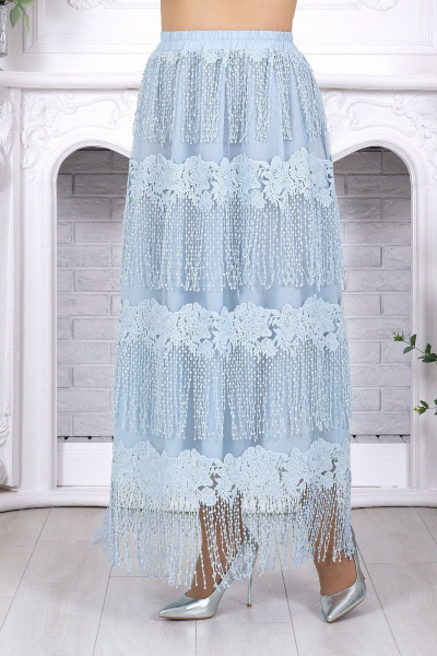 Блуза, юбка Ninele 6115 голубой - фото 9