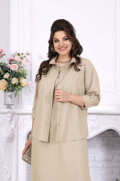 Блуза, сарафан Ninele 6117 бежевый - фото 10