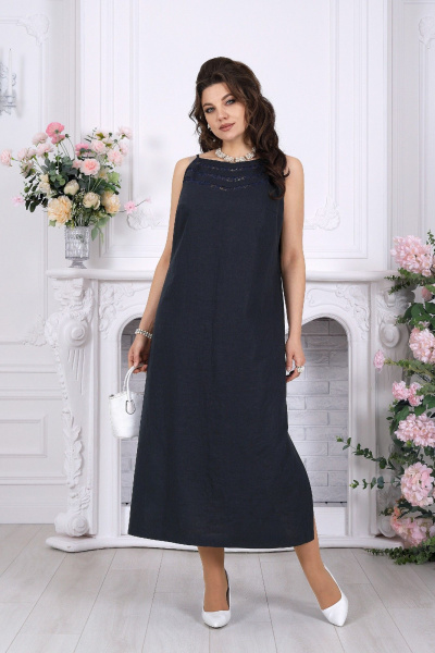 Блуза, сарафан Ninele 6117 синий - фото 8