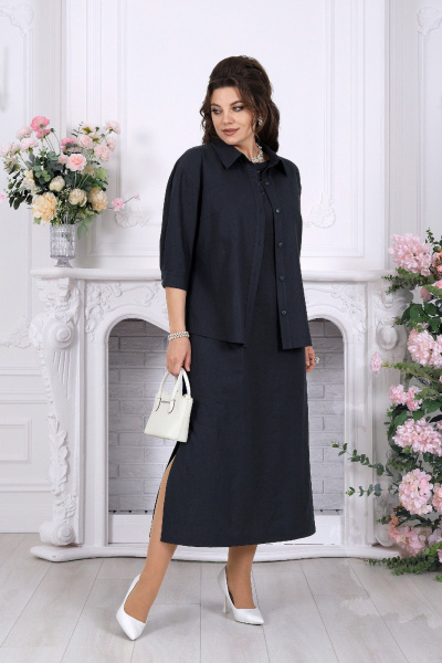 Блуза, сарафан Ninele 6117 синий - фото 1