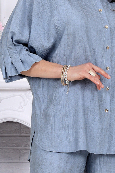 Блуза, брюки Ninele 6122 голубой - фото 5