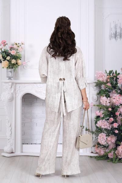 Блуза, брюки Ninele 6122 светло-бежевый - фото 12