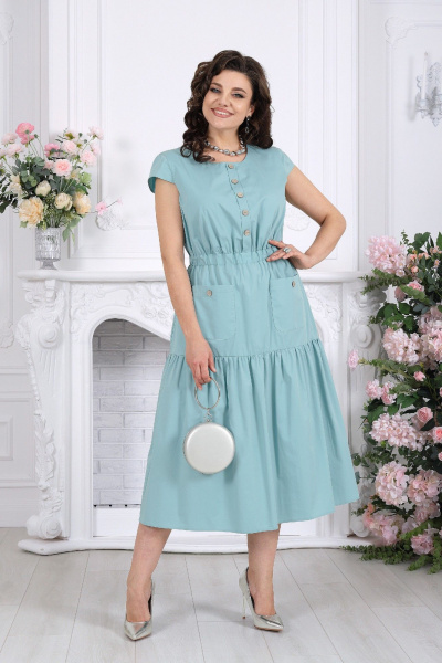 Платье Ninele 7535 морской - фото 8