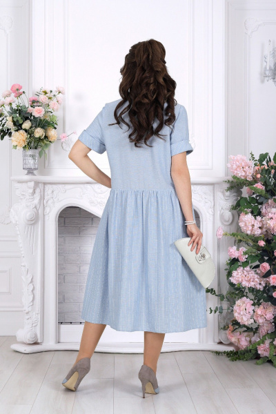Платье Ninele 7536 голубой - фото 9