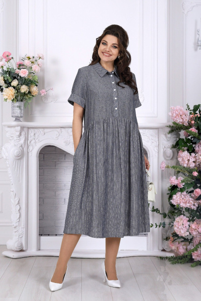 Платье Ninele 7536 джинсовый - фото 7