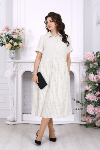 Платье Ninele 7536 молочный - фото 5