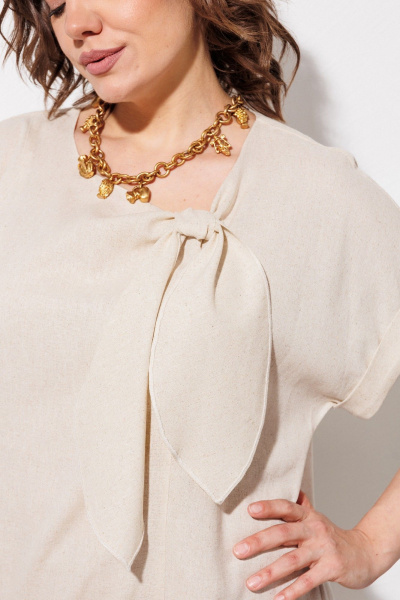 Платье ANASTASIA MAK 1326 бежевый - фото 13