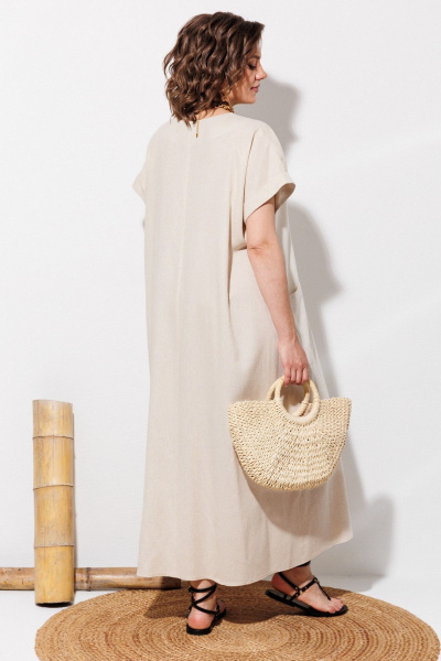 Платье ANASTASIA MAK 1326 бежевый - фото 10