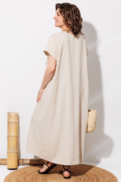 Платье ANASTASIA MAK 1326 бежевый - фото 9