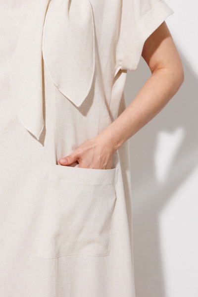 Платье ANASTASIA MAK 1326 бежевый - фото 5