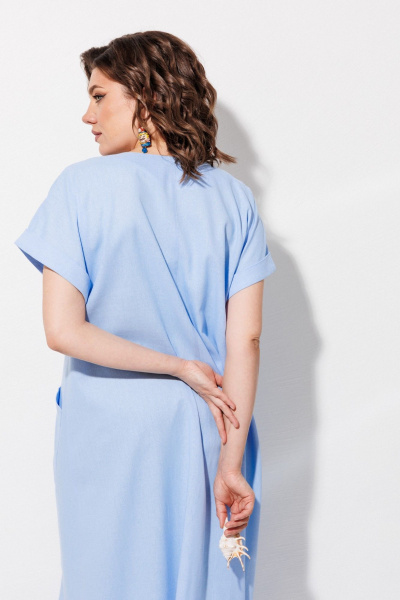 Платье ANASTASIA MAK 1326 голубой - фото 5