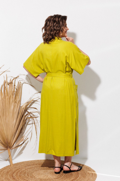 Платье ANASTASIA MAK 1327 олива - фото 14