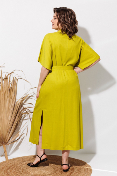 Платье ANASTASIA MAK 1327 олива - фото 13