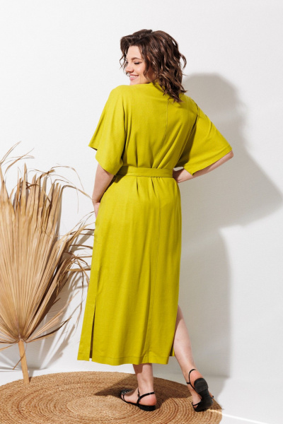 Платье ANASTASIA MAK 1327 олива - фото 12