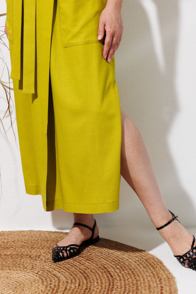 Платье ANASTASIA MAK 1327 олива - фото 10