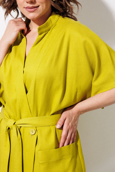 Платье ANASTASIA MAK 1327 олива - фото 6