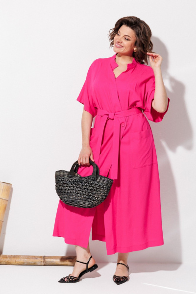 Платье ANASTASIA MAK 1327 фуксия - фото 4