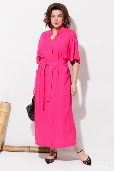 Платье ANASTASIA MAK 1327 фуксия - фото 3