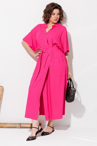 Платье ANASTASIA MAK 1327 фуксия - фото 5