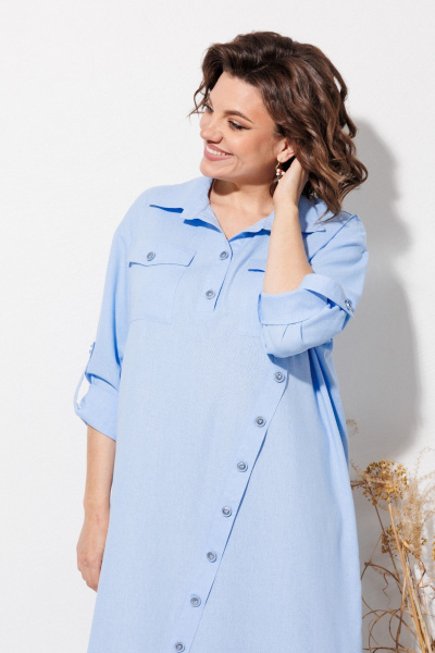 Платье ANASTASIA MAK 1330 голубой - фото 11