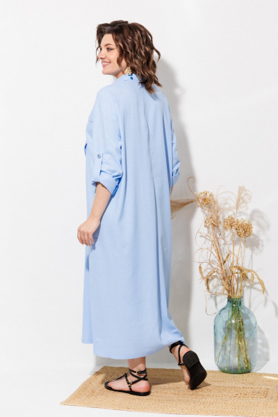 Платье ANASTASIA MAK 1330 голубой - фото 8