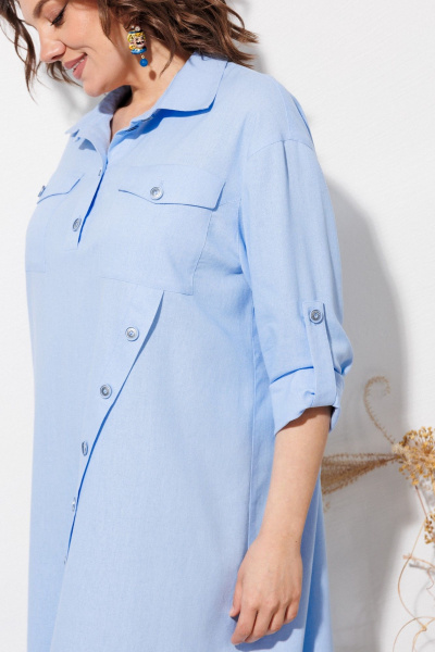 Платье ANASTASIA MAK 1330 голубой - фото 6