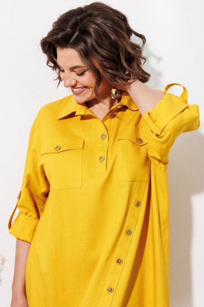 Платье ANASTASIA MAK 1330 желтый - фото 14