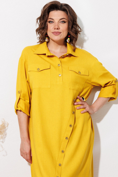 Платье ANASTASIA MAK 1330 желтый - фото 13