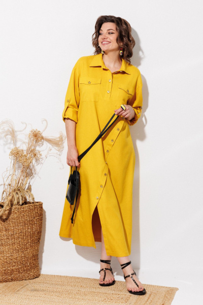 Платье ANASTASIA MAK 1330 желтый - фото 1