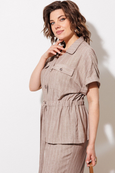 Брюки, рубашка ANASTASIA MAK 1337 какао - фото 14