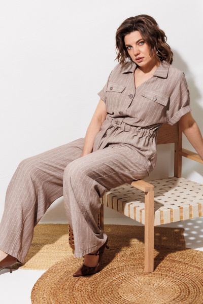 Брюки, рубашка ANASTASIA MAK 1337 какао - фото 3