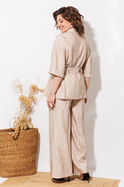 Брюки, рубашка ANASTASIA MAK 1339 бежевый - фото 12