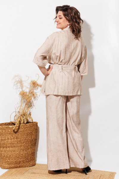 Брюки, рубашка ANASTASIA MAK 1339 бежевый - фото 11