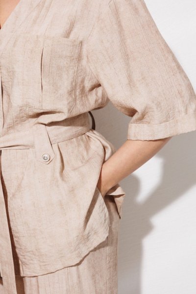 Брюки, рубашка ANASTASIA MAK 1339 бежевый - фото 7