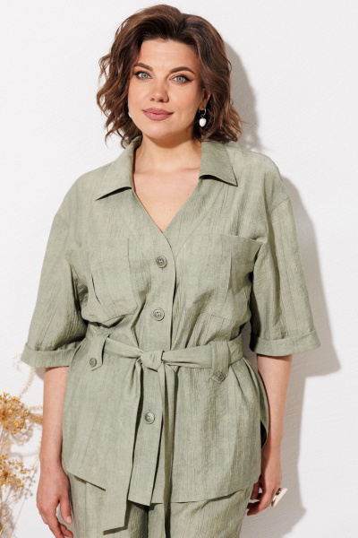 Брюки, рубашка ANASTASIA MAK 1339 мох - фото 12